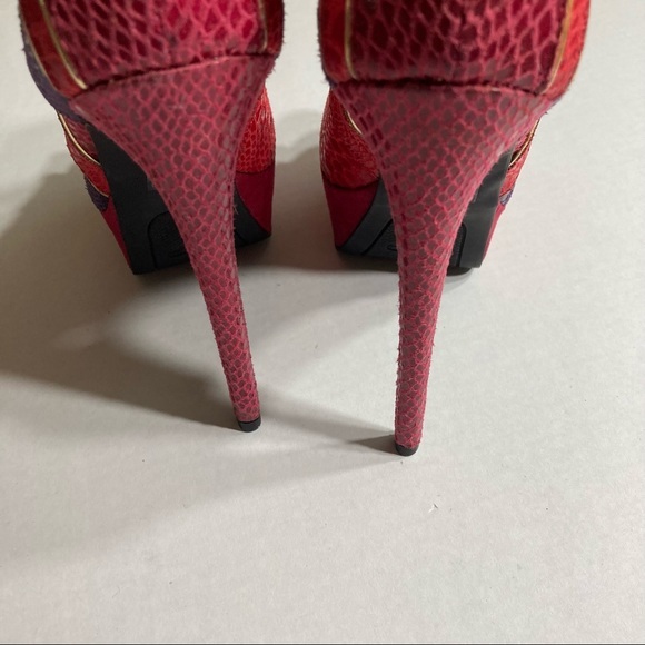 Bebe Clarissa Peeptoe Pumps Platform High Heels - Picture 11 of 12
